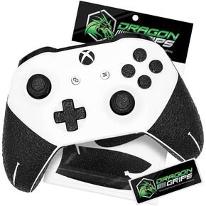 Dragon Grips Xbox Controller Grips, 1 Sheet Black Non-Slip Textured Rubber Grip Tape for Xbox One Controller Decal, Xbox One Elite Controller Grips, Including Thumb Stick, Triggers, Buttons, D-pad