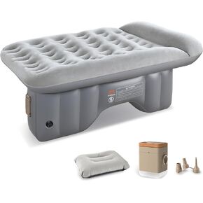 Coverado Car Air Mattress Back Seat, Portable Wireless Car Inflatable Bed with Buit in Air Pump&Pllow, Storage Bag, Patch Kit, Universal Car Back Seat Bed Sleeping Pad Fit Most Car Suvs(L-51, W-32)
