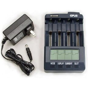 Battery Charger Tester Analyzer for Household Rechargeable Batteries AA AAA NiMH NiCd Li-ion 18650 26650 C3400