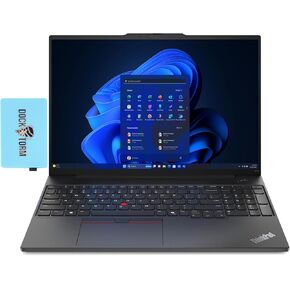 Lenovo ThinkPad E16 Gen 1 Business Laptop 16.0" WUXGA IPS Display 300 nits (AMD Ryzen 5 7530U 6-Core 2.00GHz, 16GB RAM, 512GB PCIe SSD, AMD Radeon, Backlit KYB, FP, WiFi 6, Win11Pro) w/Dockztorm Hub