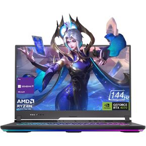 ASUS ROG Strix G17 Gaming Laptop, 17.3" FHD 144Hz, AMD Ryzen 9 7845HX, GeForce RTX 4070, 64GB DDR5 RAM, 2TB PCIe M.2 SSD, HDMI, USB 3.2 Gen 1, Wi-Fi 6, RGB Backlit Keyboard, Windows 11 Pro, Black
