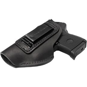 Made in USA - .380 Leather Holster | Fits Ruger LCP / LCP2, Sig P238, Walther PPK, S&W Bodyguard .380 | The Defender Leather IWB Holsters | Concealed Carry IWB Holster