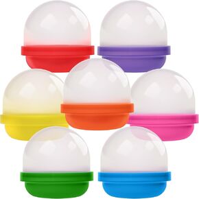 Capsules for Vending Machine - Empty 2 inch Acorn Frosty Plastic Clear Capsules - Assorted Colors - Tiny Surprise Kids Party Favor Prize Pinata - Small containers Bath Bomb molds 150 Bulk