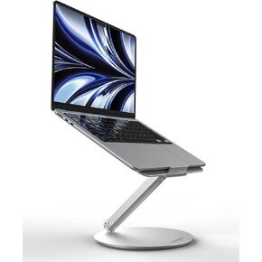 LULULOOK Laptop Stand for Desk, 360 Rotating Adjustable Laptop Riser, Foldable Aluminum Computer Desktop Holder Stand Compatible with MacBook Pro/Air, Dell, HP, Lenovo and Other 10-17inch Laptops in Saudi Arabia