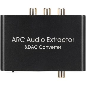 مستخرج صوت HDMI ARC 192 كيلو هرتز، محول HDMI ARC مع منفذ سماعة رأس 3.5 مم، محول صوت تناظري لمكبر صوت مكبر الصوت للسينما المنزلية والتلفزيون، Generickb86t743ph in Kuwait