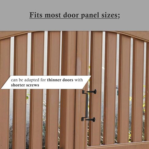 Barn Door Handle for Gate, Kitchen, Sheds, Garage - Pull Handle for Sliding Barn Door - Grab Handle - Barn Door Hardware - Black in Saudi Arabia