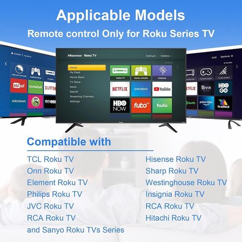 Remote for Roku TV, 2-Pack Replacement for Roku TV Remote with Protective | Compatible for TCL Roku/Onn Roku/Hisense Roku/Philips Roku/Sharp Roku/Westinghouse Roku/Insignia Roku TV [for Roku TV Only] in Saudi Arabia