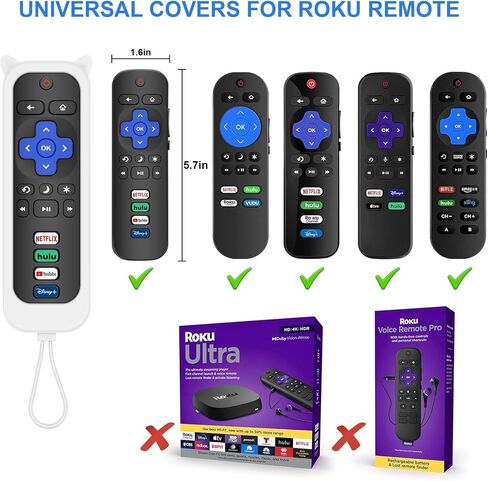 Remote for Roku TV, 2-Pack Replacement for Roku TV Remote with Protective | Compatible for TCL Roku/Onn Roku/Hisense Roku/Philips Roku/Sharp Roku/Westinghouse Roku/Insignia Roku TV [for Roku TV Only] in Saudi Arabia