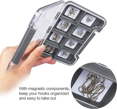 Goture Barb Fishing Hooks with Magnetic Components - High Carbon Steel Fly Tying Fishing Hooks Kit - Nymph/Dry Fly Hooks in Saudi Arabia