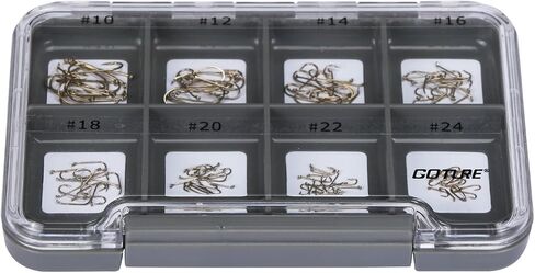 Goture Barb Fishing Hooks with Magnetic Components - High Carbon Steel Fly Tying Fishing Hooks Kit - Nymph/Dry Fly Hooks in Saudi Arabia