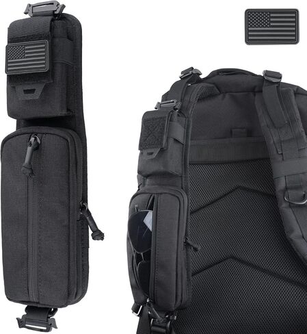 حقيبة إكسسوارات WYNEX Molle من إصدار الجيب بسحاب مزدوج، حقيبة حزام الظهر، حزام الكتف، ملحقات تكتيكية، حقيبة الكتف، جيب بسحاب، حامل هاتف إضافي in Kuwait
