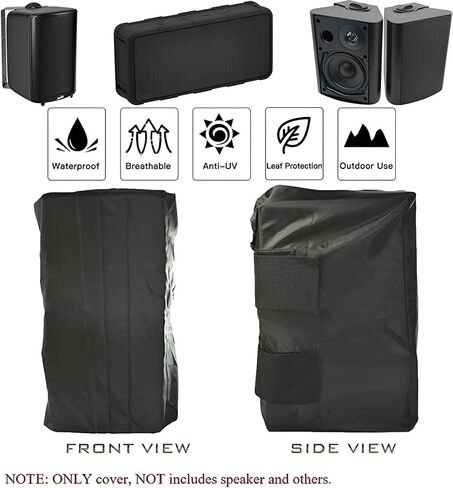 Wall Mountable Outdoor Indoor 2 Pcs Speakers Covers Heavy Duty Weatherproof Waterproof Patio Bluetooth Mini Box Speakers Stand Cover in Saudi Arabia