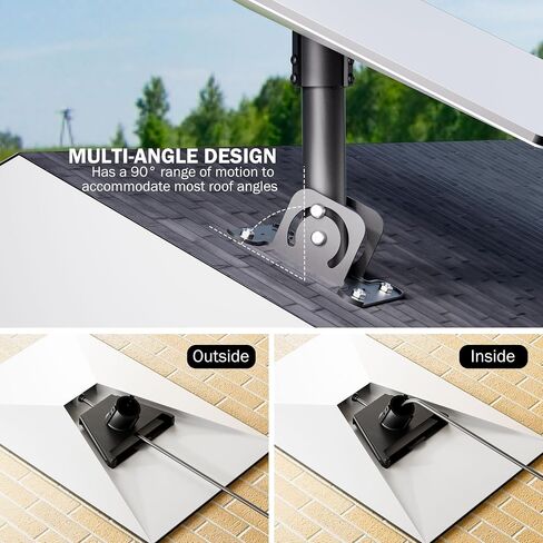 Starlink Generation 3 Heavy Duty Pivot Roof Mount Kit Compatible with Gen3 / V3 Starlink Standard Dish, Long-Lasting & Stable Aluminum Alloy for Outdoor【Include Gen 3 Pipe Adapter for Starlink】 in Saudi Arabia