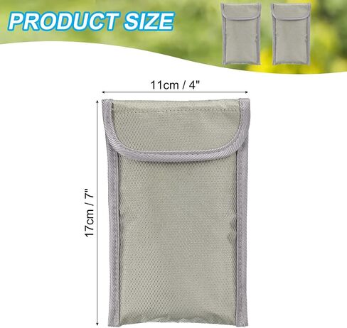 PATIKIL Faraday Bags, 6.5 Inch Signal Blocking Key Pouch Anti-Theft Car Protection Cell Phone RFID GPS Shielding Wallet for Privacy Card Protection, Silver -Grey in Saudi Arabia