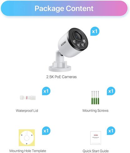نظام كاميرا أمان ZOSI 4K PoE مع صوت، اكتشاف ذكي للإنسان، رؤية ليلية 100 قدم، 16 قناة NVR مع محرك أقراص ثابتة 4 تيرابايت، 16 قطعة 4 ميجابكسل كاميرات IP PoE مقاومة للطقس في الهواء الطلق داخلي لتسجيل المنزل على مدار الساعة طوال أيام الأسبوع in Kuwait