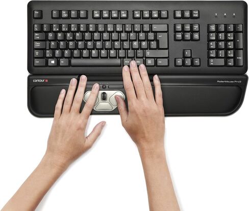 تصميم محيطي RollerMouse Pro3 - ماوس سلكي مريح لاستخدام الكمبيوتر المحمول والكمبيوتر المكتبي - ماوس كمبيوتر يمكن الوصول إليه بسهولة - متوافق مع أجهزة Mac والكمبيوتر الشخصي in Kuwait