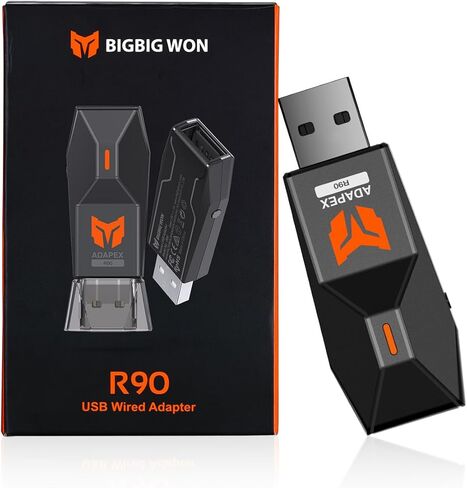BIGBIG WON R100 Pro Controller Adapter, Wireless Adapter for Xbox One X|S/Xbox Series X|S/Xbox Elite Series 2/PS4/PS5/Switch Playing on Win10&11/Switch/PS4, Turbo Wireless Controller Adapters in Saudi Arabia