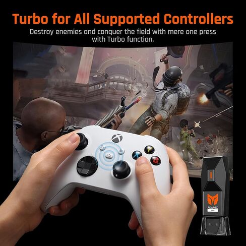 BIGBIG WON R100 Pro Controller Adapter, Wireless Adapter for Xbox One X|S/Xbox Series X|S/Xbox Elite Series 2/PS4/PS5/Switch Playing on Win10&11/Switch/PS4, Turbo Wireless Controller Adapters in Saudi Arabia