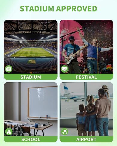 MAY TREE Clear Backpack for Stadium Events, 12x11x4.5 Inch Small Clear Backpack for Concert Festival Sports Outdoor - Black in Kuwait