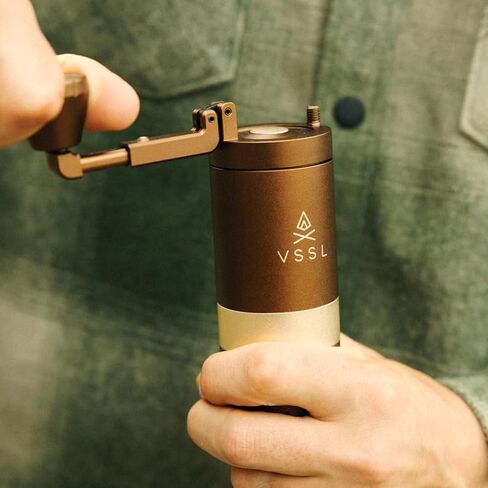 VSSL Java G25 Coffee Manual Coffee Grinder, Up To 25 Gram Capacity, Stainless Steel Conical Burr, Bronze in Saudi Arabia