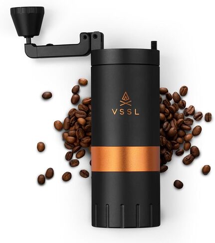 VSSL Java G25 Coffee Manual Coffee Grinder, Up To 25 Gram Capacity, Stainless Steel Conical Burr, Bronze in Saudi Arabia