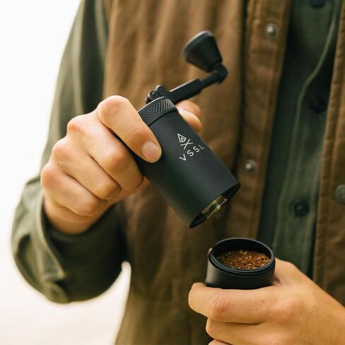 مطحنة القهوة اليدوية VSSL Java G25، سعة تصل إلى 25 جرام، شفرات مخروطية من الفولاذ المقاوم للصدأ، برونزية in Kuwait