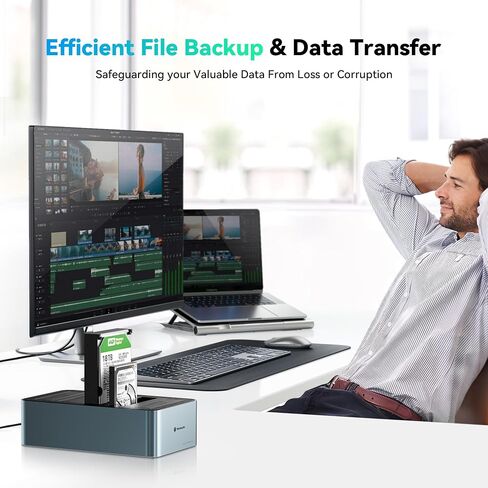Yottamaster 5 Bay Offline Cloning Hard Drive Docking Station Aluminum for 2.5/3.5 Inch HDD/SSD, USB 3.0 Hard Drive Duplicator/Cloner Support UASP, 5 x 18TB with 12V 6.5A Power Adapter [KB500-C] in Saudi Arabia