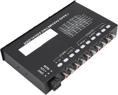 7 Band Car Audio Equalizer with Adjustable EQ Frequencies and High Level Speaker Inputs, for Enhanced Audio Experience, Rugged Metal Construction, and 6 Channel Stereo Outputs in Saudi Arabia