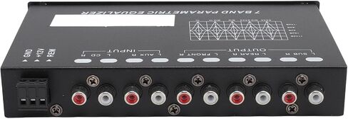 7 Band Car Audio Equalizer with Adjustable EQ Frequencies and High Level Speaker Inputs, for Enhanced Audio Experience, Rugged Metal Construction, and 6 Channel Stereo Outputs in Saudi Arabia