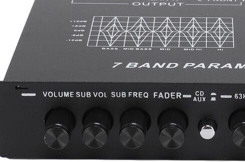7 Band Car Audio Equalizer with Adjustable EQ Frequencies and High Level Speaker Inputs, for Enhanced Audio Experience, Rugged Metal Construction, and 6 Channel Stereo Outputs in Saudi Arabia