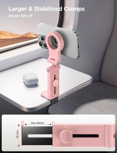 JOYROOM for Magsafe Airplane Phone Holder Travel Essentials,【Unlimited Scenery】 Hands-Free Plane Phone Holder, Airplane Travel Accessories for iPhone 16 Pro Max & Magsafe Case in Saudi Arabia