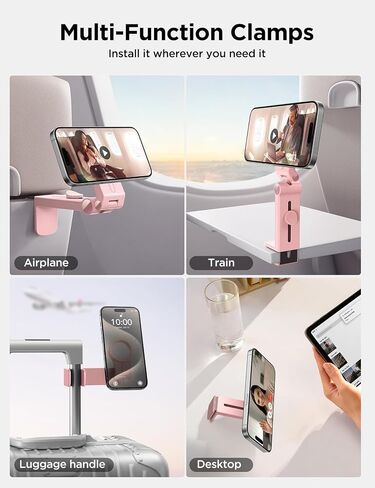 JOYROOM for Magsafe Airplane Phone Holder Travel Essentials,【Unlimited Scenery】 Hands-Free Plane Phone Holder, Airplane Travel Accessories for iPhone 16 Pro Max & Magsafe Case in Saudi Arabia