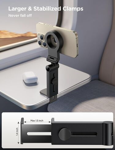 JOYROOM for Magsafe Airplane Phone Holder Travel Essentials,【Unlimited Scenery】 Hands-Free Plane Phone Holder, Airplane Travel Accessories for iPhone 16 Pro Max & Magsafe Case in Saudi Arabia