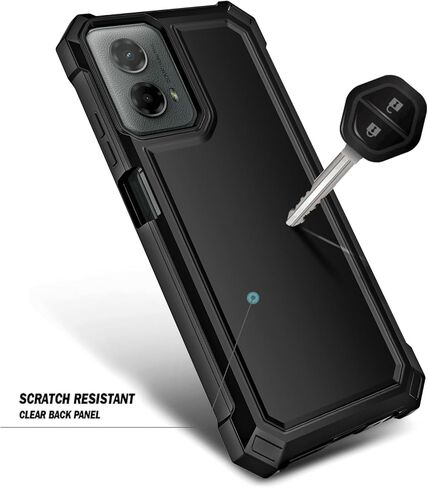 حافظة لهاتف Motorola Moto G 5G 2024 مع واقي شاشة مدمج، [تم اختبار السقوط من الدرجة العسكرية بطول 16FT] حافظة متينة مقاومة للصدمات لكامل الجسم لهاتف Moto G 5G 2024 (أسود) in Kuwait
