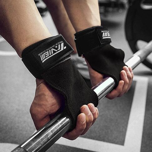 Wrist Straps for Weightlifting for Maximum Grip Support - Lifting Deadlift Strap & Weight Lifting Grips Gloves for Working Out Pull Up Deadlifting & Shrugs in Kuwait