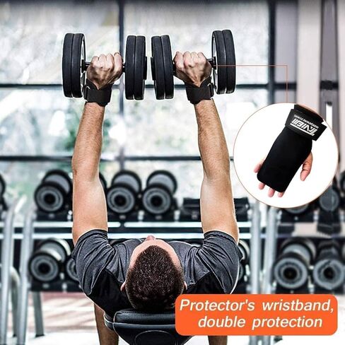 Wrist Straps for Weightlifting for Maximum Grip Support - Lifting Deadlift Strap & Weight Lifting Grips Gloves for Working Out Pull Up Deadlifting & Shrugs in Kuwait