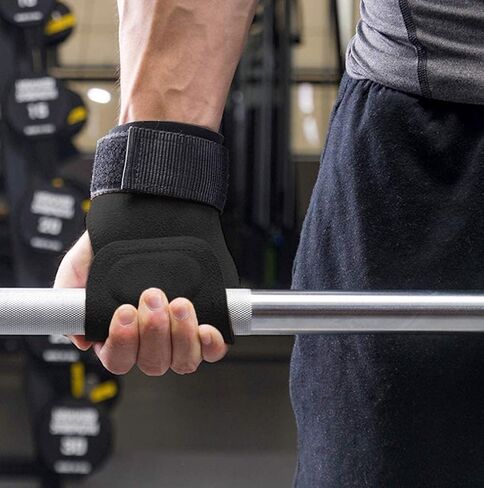 Wrist Straps for Weightlifting for Maximum Grip Support - Lifting Deadlift Strap & Weight Lifting Grips Gloves for Working Out Pull Up Deadlifting & Shrugs in Kuwait