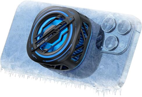 Black Shark Magnetic Cell Phone Cooler, RGB Phone Cooling Fan Portable Lightweight Mobile Phone Cooling Fan, Phone Radiator with Larger Cooling Area for Phone/Tablet/IPad (White) in Saudi Arabia