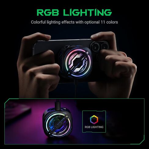 Black Shark Magnetic Cell Phone Cooler, RGB Phone Cooling Fan Portable Lightweight Mobile Phone Cooling Fan, Phone Radiator with Larger Cooling Area for Phone/Tablet/IPad (White) in Saudi Arabia