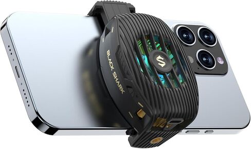 مبرد الهاتف الخلوي المغناطيسي من بلاك شارك، مروحة تبريد للهاتف المحمول RGB خفيفة الوزن ومروحة تبريد للهاتف المحمول، مشعاع الهاتف مع منطقة تبريد أكبر للهاتف/الكمبيوتر اللوحي/آي باد (أبيض) in Kuwait