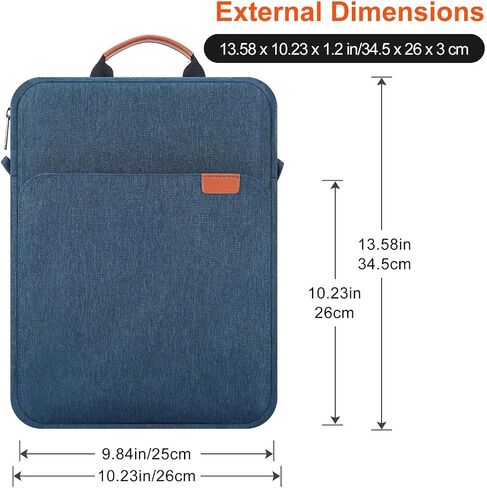 12.9-14.2 Inch Tablet Sleeve Bag for Samsung Galaxy Tab S9 S8 Ultra 14.6 inch,13" iPad Air M2/Pro M4,12.9" iPad Pro/MacBook Air 13.6"/MacBook Pro 14.2" /Surface Laptop 2024/Surface Pro 11 10 Case-Blue in Kuwait