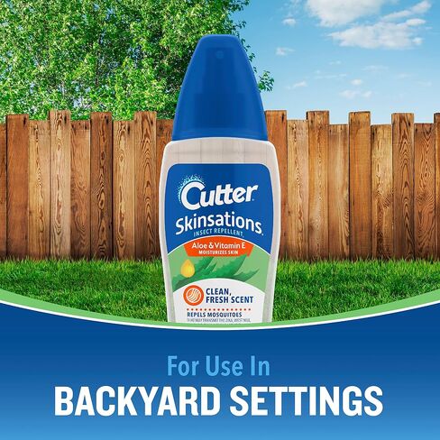 Cutter Skinsations Insect Repellent, Repels Mosquitos, Ticks, Gnats, Fleas, 7% DEET, 2 pack, 6 fl Ounce (Pump Spray) in Kuwait