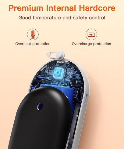 Hand Warmers Rechargeable,Electric Hand Warmer Reusable,5200mAh Portable Powerbank,Hot Hand Pocket Heater for Outdoor Camping and Hunting,The Best Gift for Winter. in Saudi Arabia