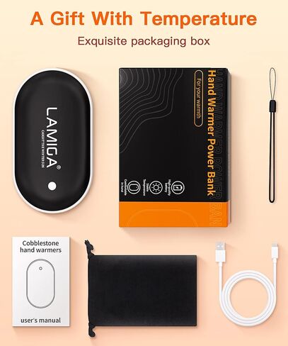Hand Warmers Rechargeable,Electric Hand Warmer Reusable,5200mAh Portable Powerbank,Hot Hand Pocket Heater for Outdoor Camping and Hunting,The Best Gift for Winter. in Saudi Arabia