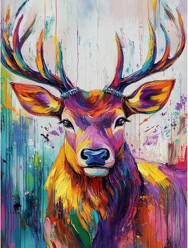 Christmas Diamond Painting for Adults, Gnome Diamond Art Kits for Beginner, Full Round Drill 5D Winter Forest Painting with Diamonds,Diy Crafts Rabbit Gem Art for Christmas Decor 12 X 16 IN in Kuwait