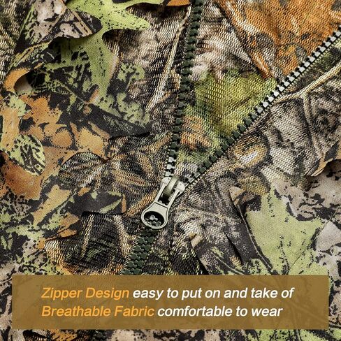 MOPHOTO Ghillie Suit بدلات صيد مموهة مورقة ثلاثية الأبعاد، بدلات وودلاند جيلي بدلات جيلي للرجال، بدلات صيد مموهة بأوراق الشجر in Saudi Arabia