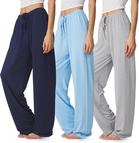 Ultra Performance Womens Pajama PJ Pants 3 Pack Lounge Bottoms Pajamas for Women (Avail in Plus Sizes) in Kuwait