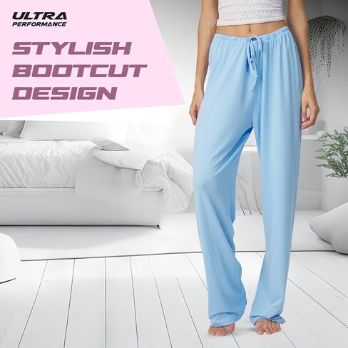Ultra Performance Womens Pajama PJ Pants 3 Pack Lounge Bottoms Pajamas for Women (Avail in Plus Sizes) in Kuwait