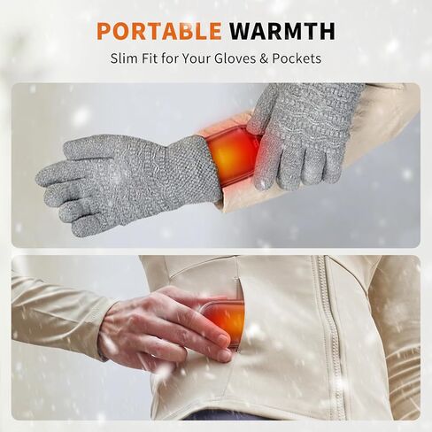 Hand Warmers Rechargeable 2 Pack Magnetic Electric Hand Warmer with Digital Display, Portable Pocket Hand Warmer, for Men Women, Outdoors, Games, Camping, Hunting in Kuwait