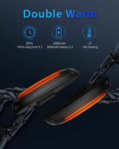 Hand Warmers Rechargeable, 2 Pack Portable Pocket Hand Warmers, 20Hrs Long Heating Double Warm Electric Handwarmers, Reusable Heater for Outdoors, Camping, Hunting, Golf, Fishing in Saudi Arabia